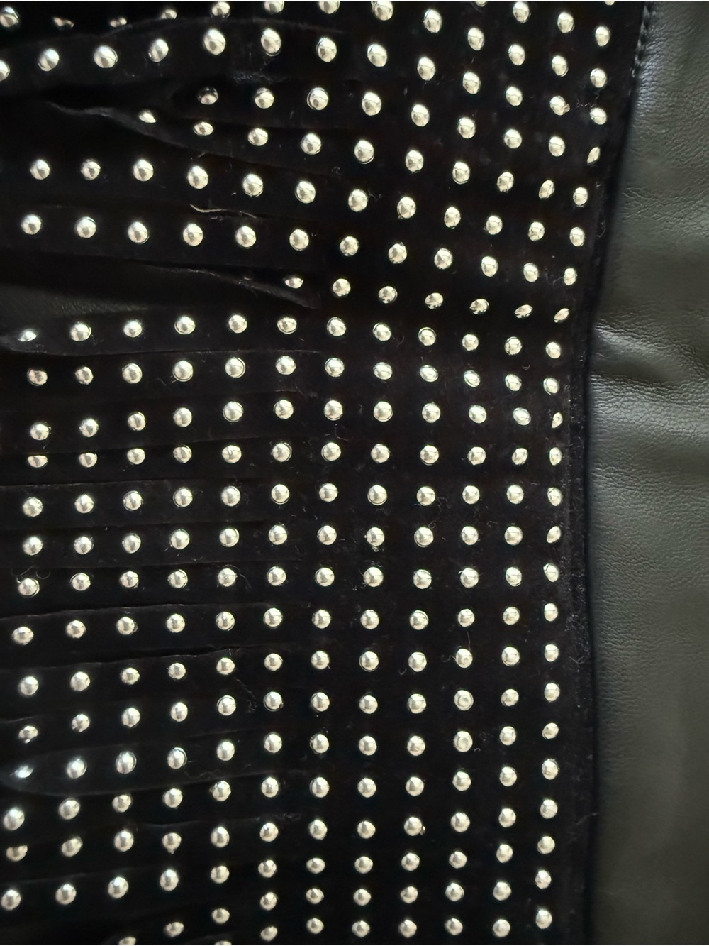 Sincerely Jules Black Studded Fringe Mini Skirt - Picture 6 of 11